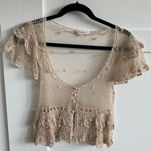 Vintage Betsey Johnson’s crochet top